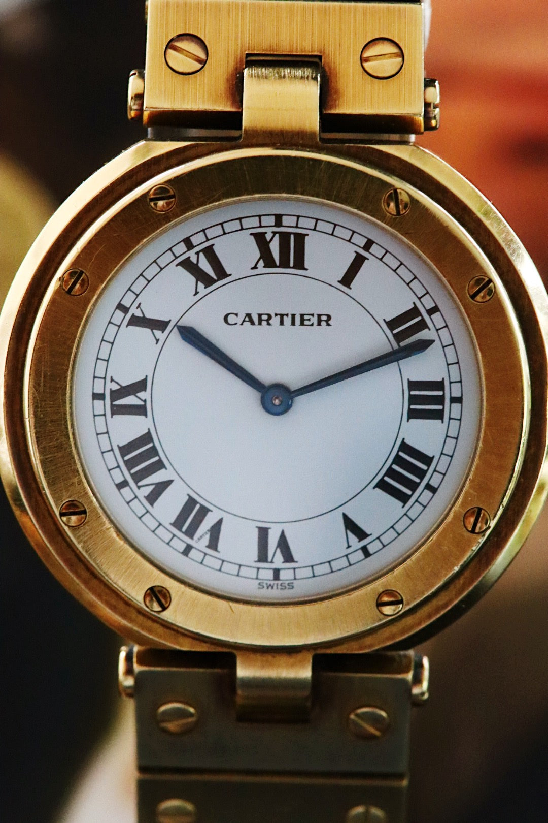 Cartier Santos Vendôme Ronde en or 18K référence 8191, boîtier de grande taille 32mm