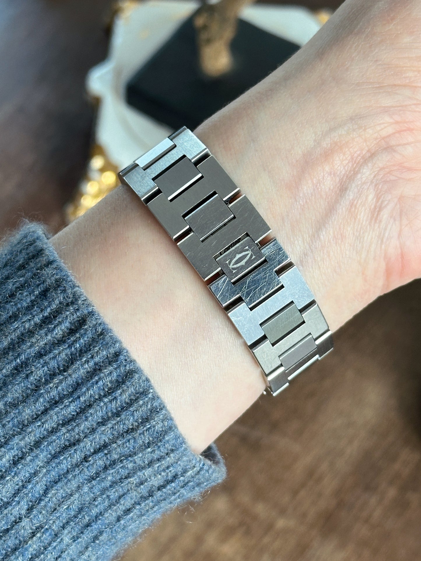 Montre Cartier Pasha cadran noir, mouvement automatique, avec papiers