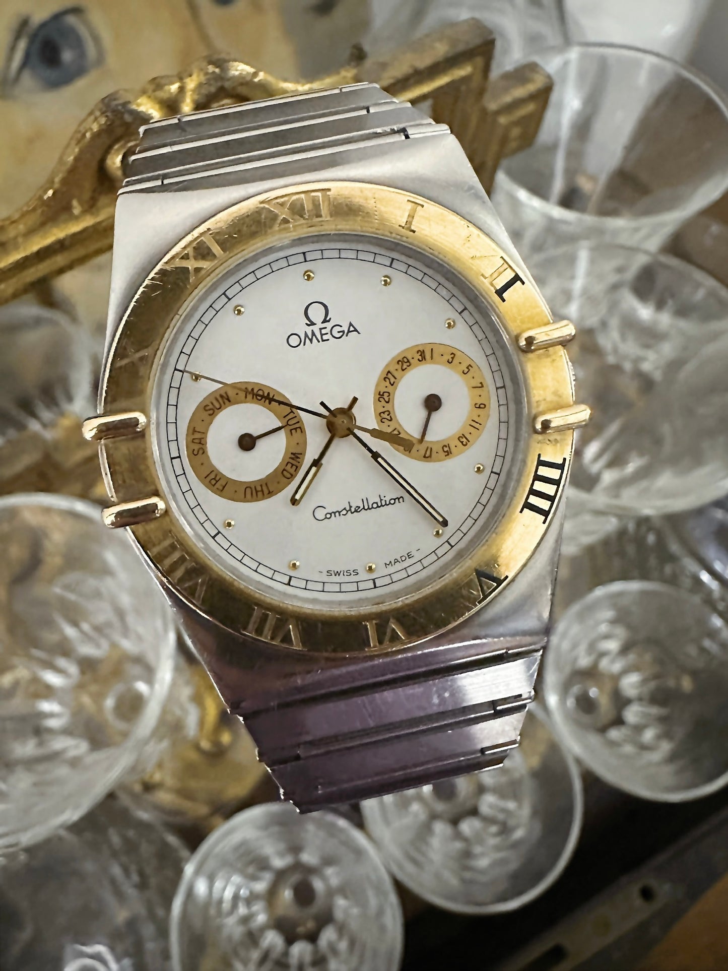 Omega Constellation Day-Date in 18-carat gold and steel