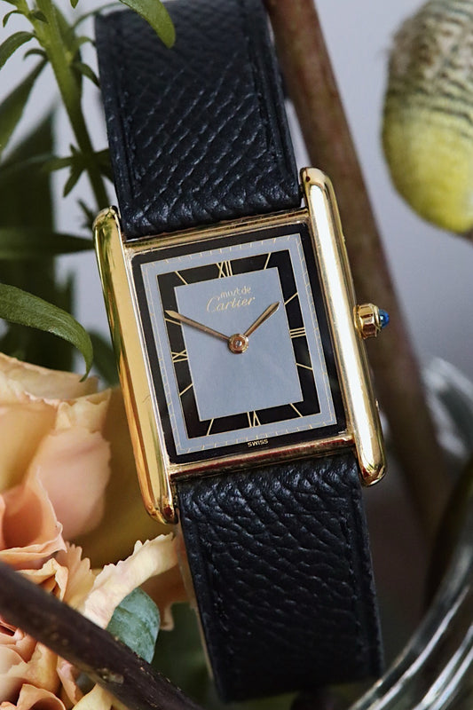 Cartier Tank Must 681006 cadran gris boitier vermeil