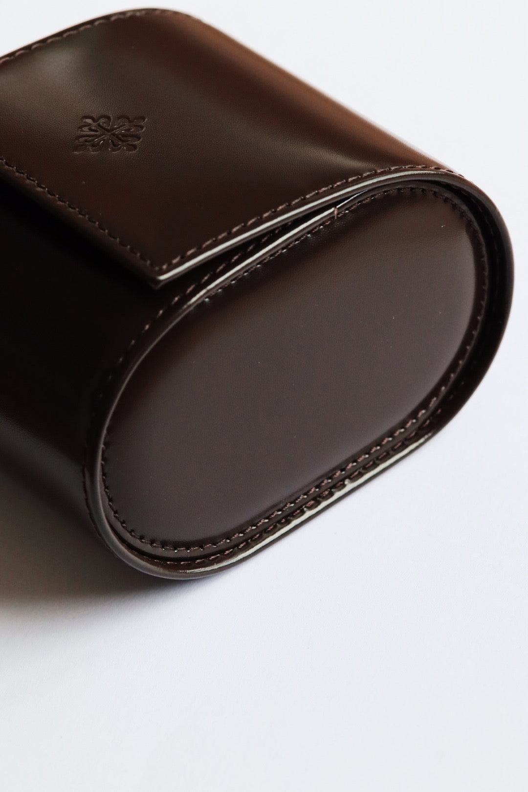 Écrin de montre Patek Philippe en cuir brillant marron