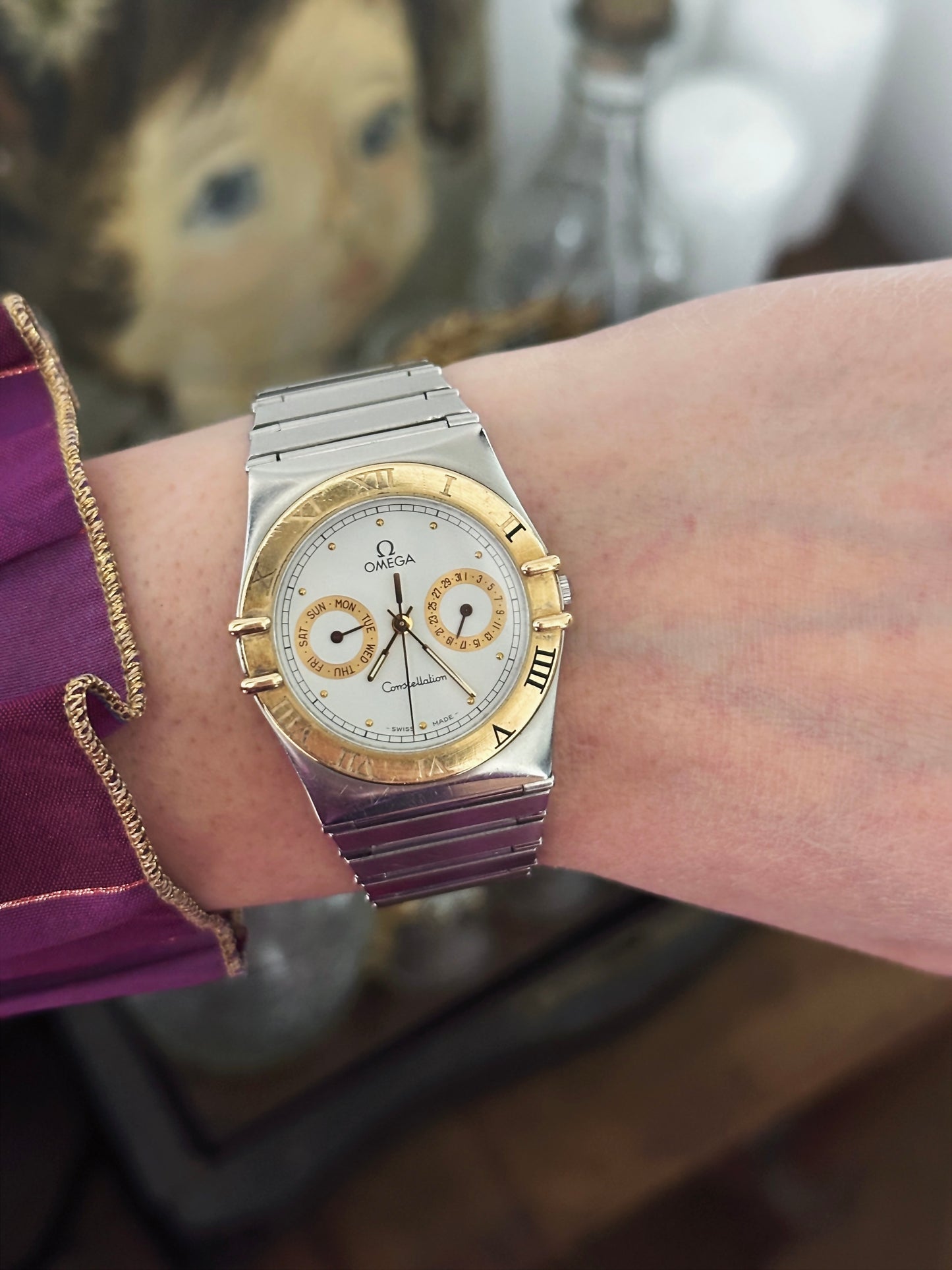 Omega Constellation Day-Date in 18-carat gold and steel