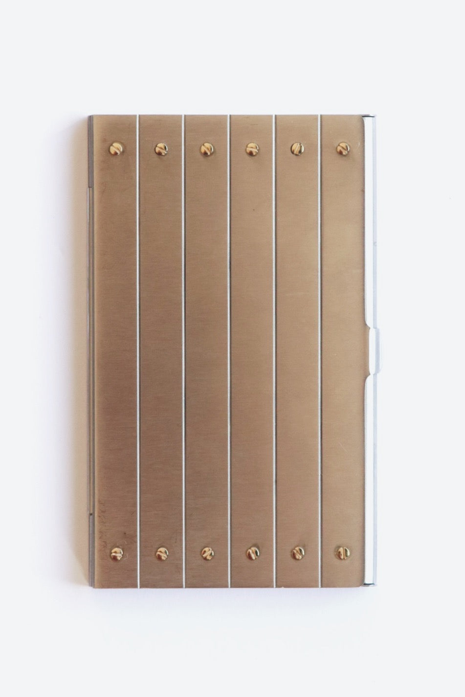 Cartier Santos card holder – Brushed steel and gold, an emblem of watchmaking elegance 
