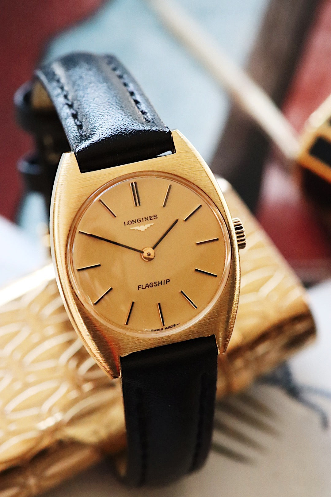 Longines Flagship women's line – Brushed gold plated