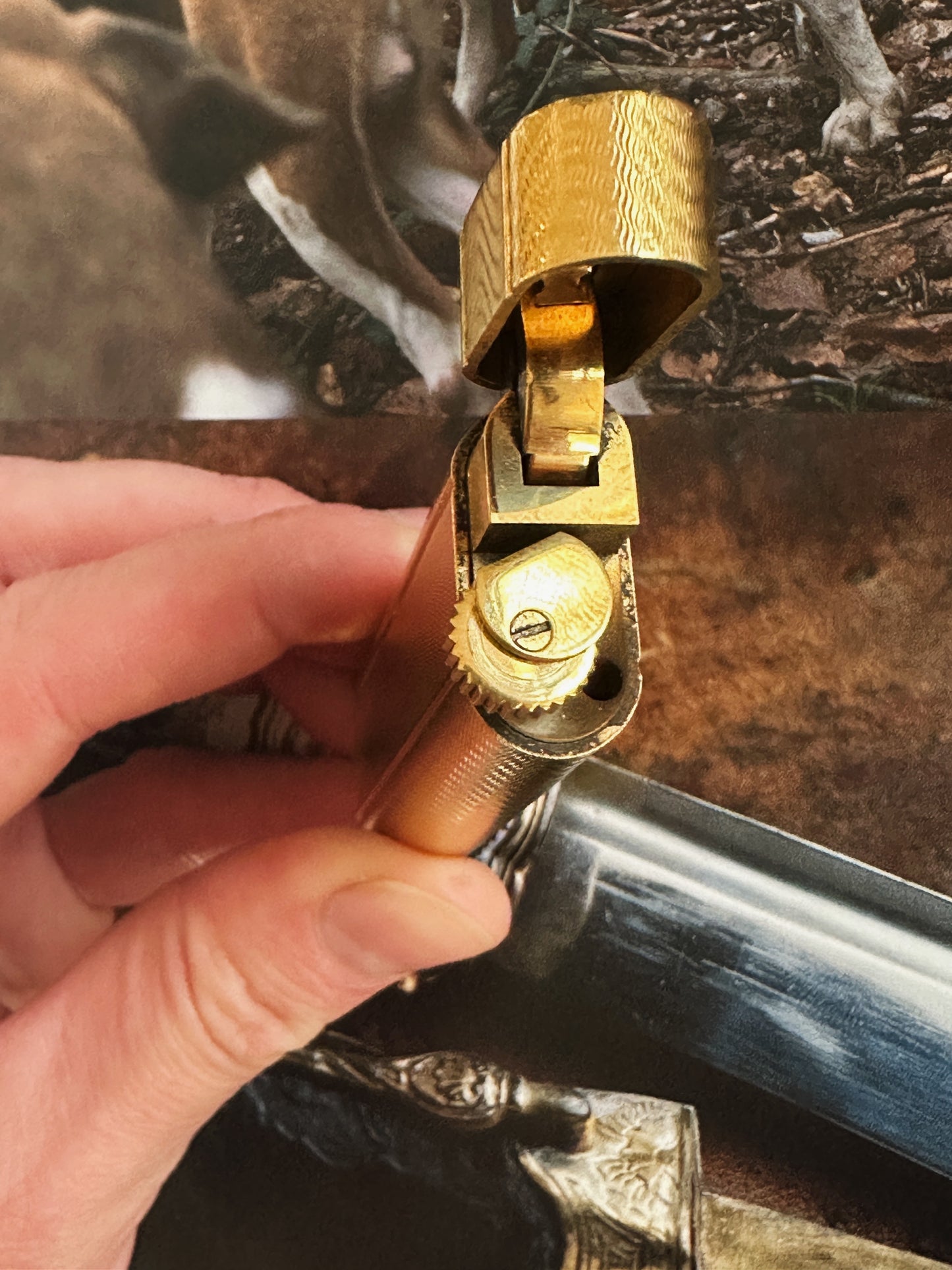 Vintage Cartier gold-plated lighter – Zigzag engraving – Perfect working condition