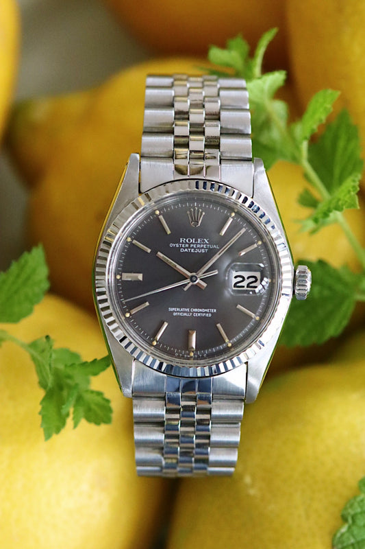 Rolex Oyster Perpetual Datejust 1601 Sigma, Cadran Gris et Tritium, Année 1975