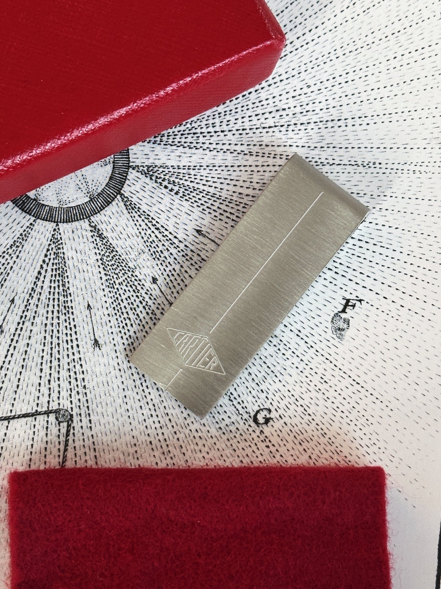 Cartier money clip in brushed steel