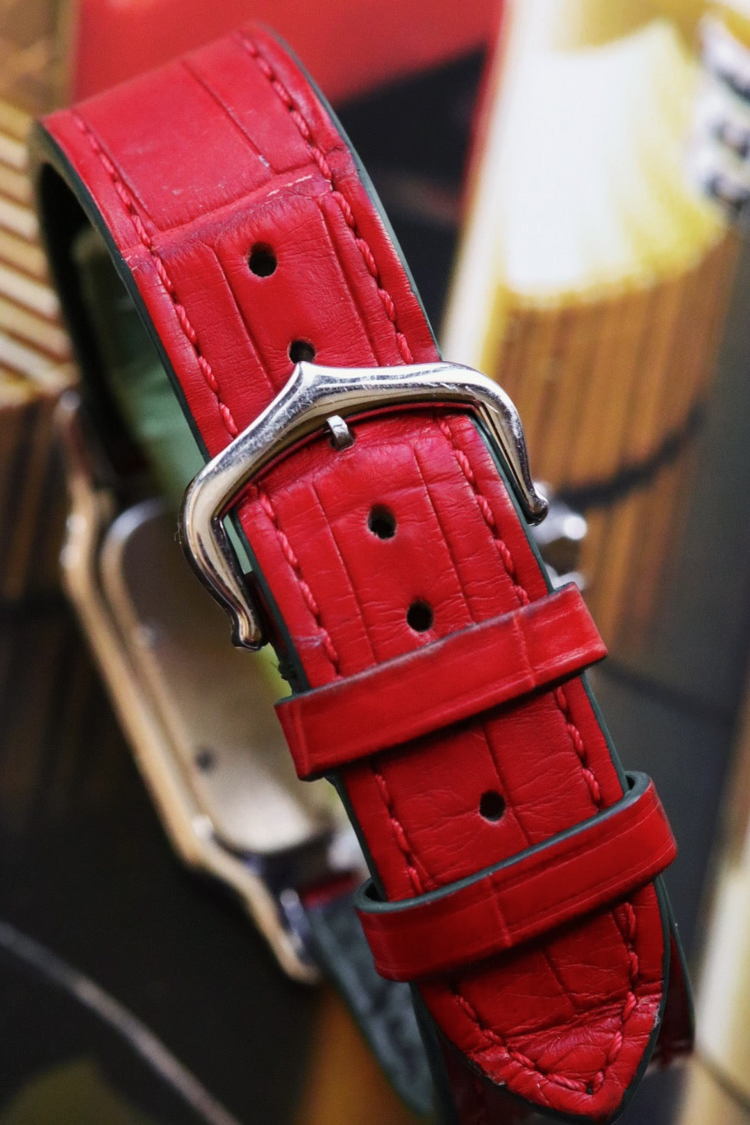 Cartier Santos Galbée 187901 – Bracelet Crocodile Jean Rousseau