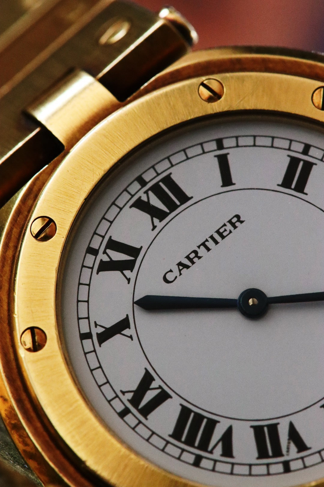 Cartier Santos Vendôme Ronde en or 18K référence 8191, boîtier de grande taille 32mm