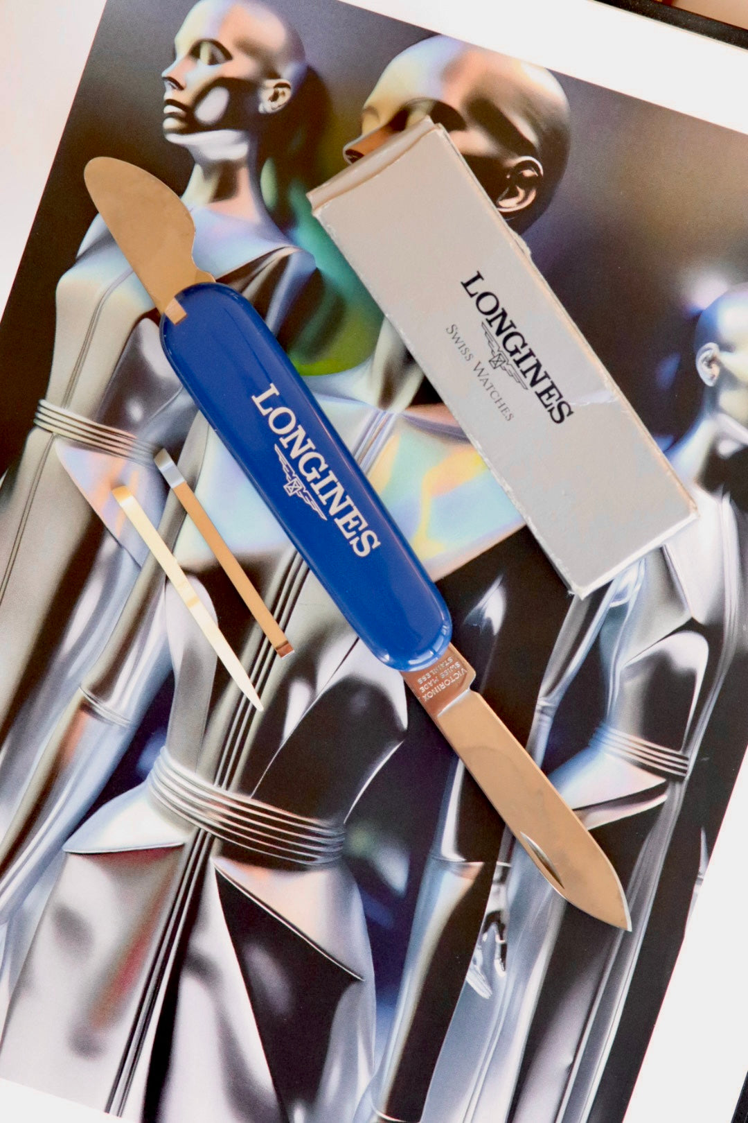 Longines blue Swiss Army knife 