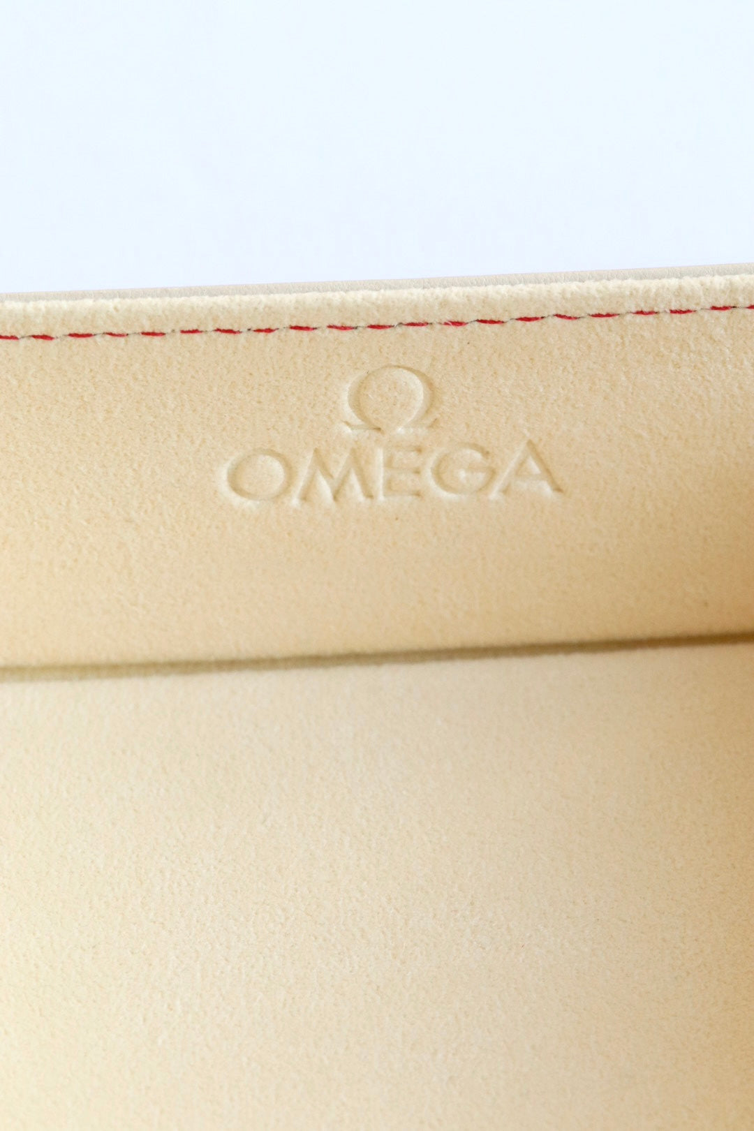 Omega cream leather valet tray 