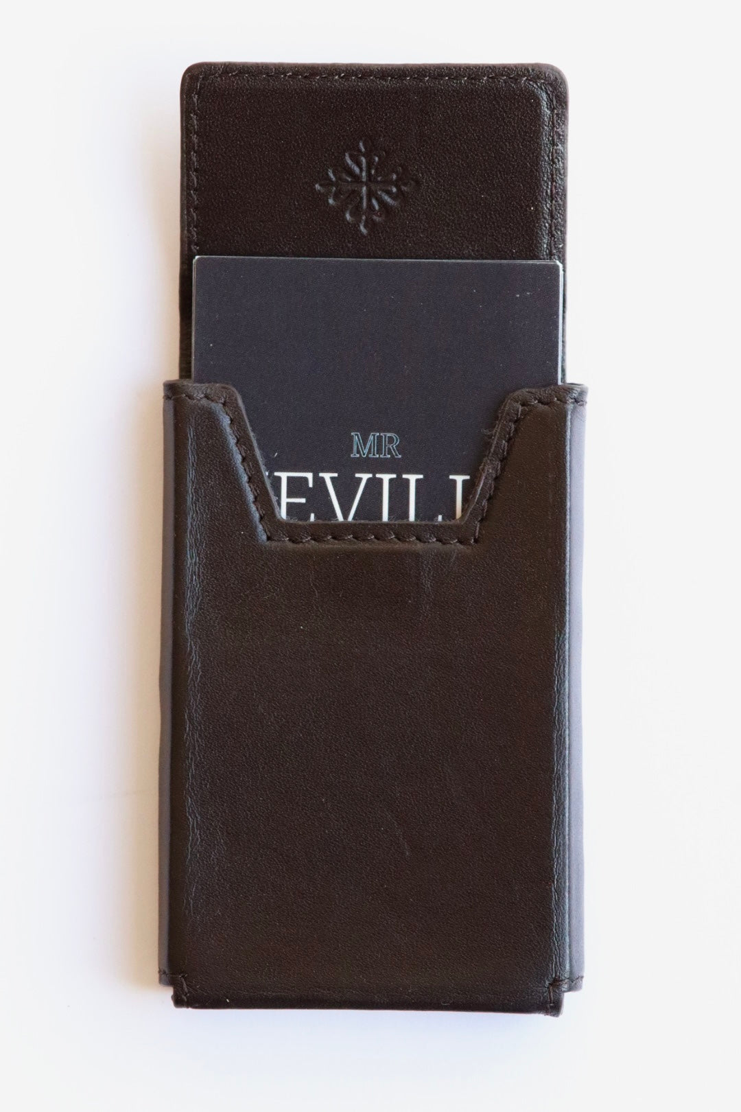 Vintage brown leather Patek Philippe Geneva card holder