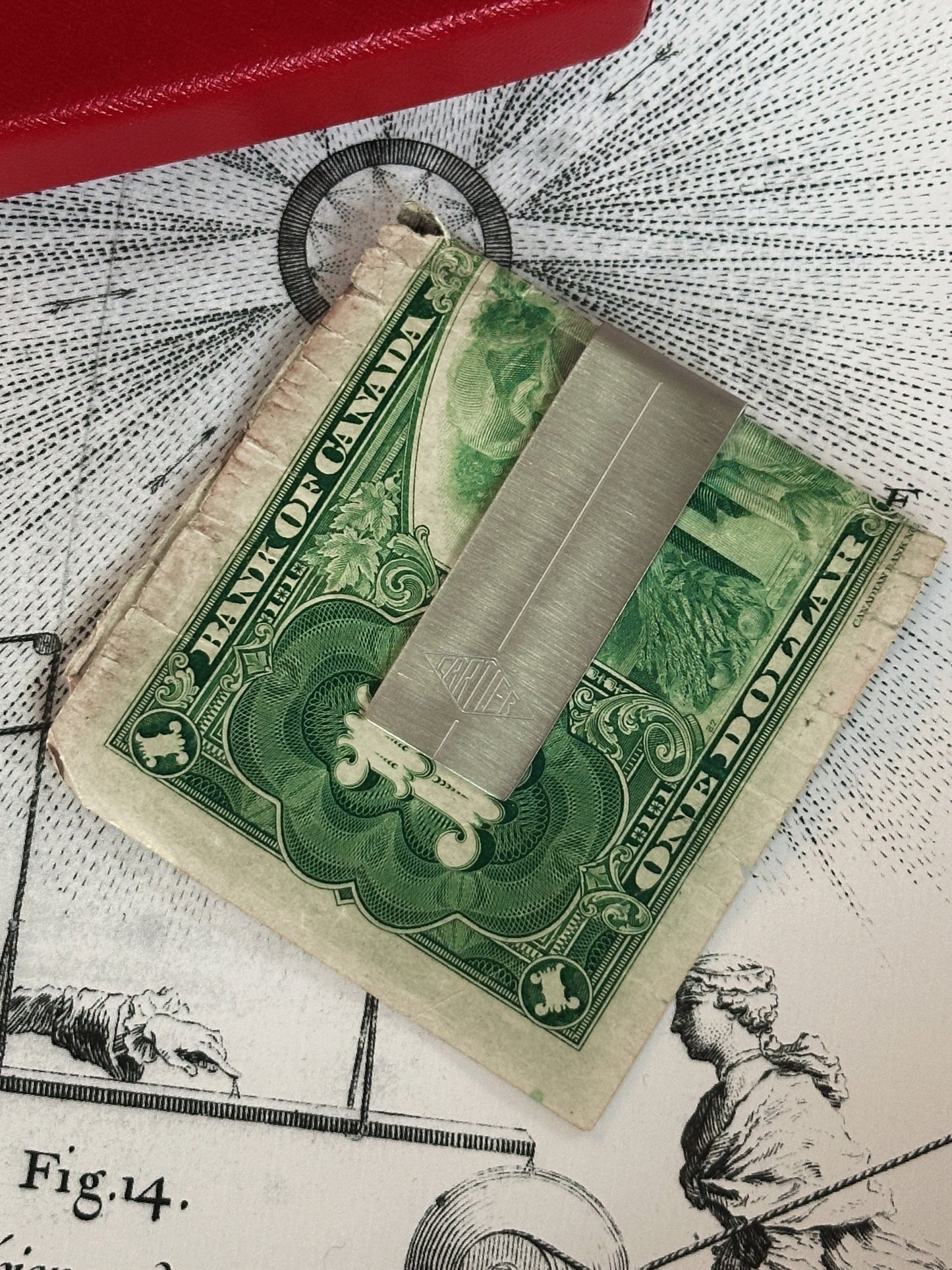 Cartier money clip in brushed steel