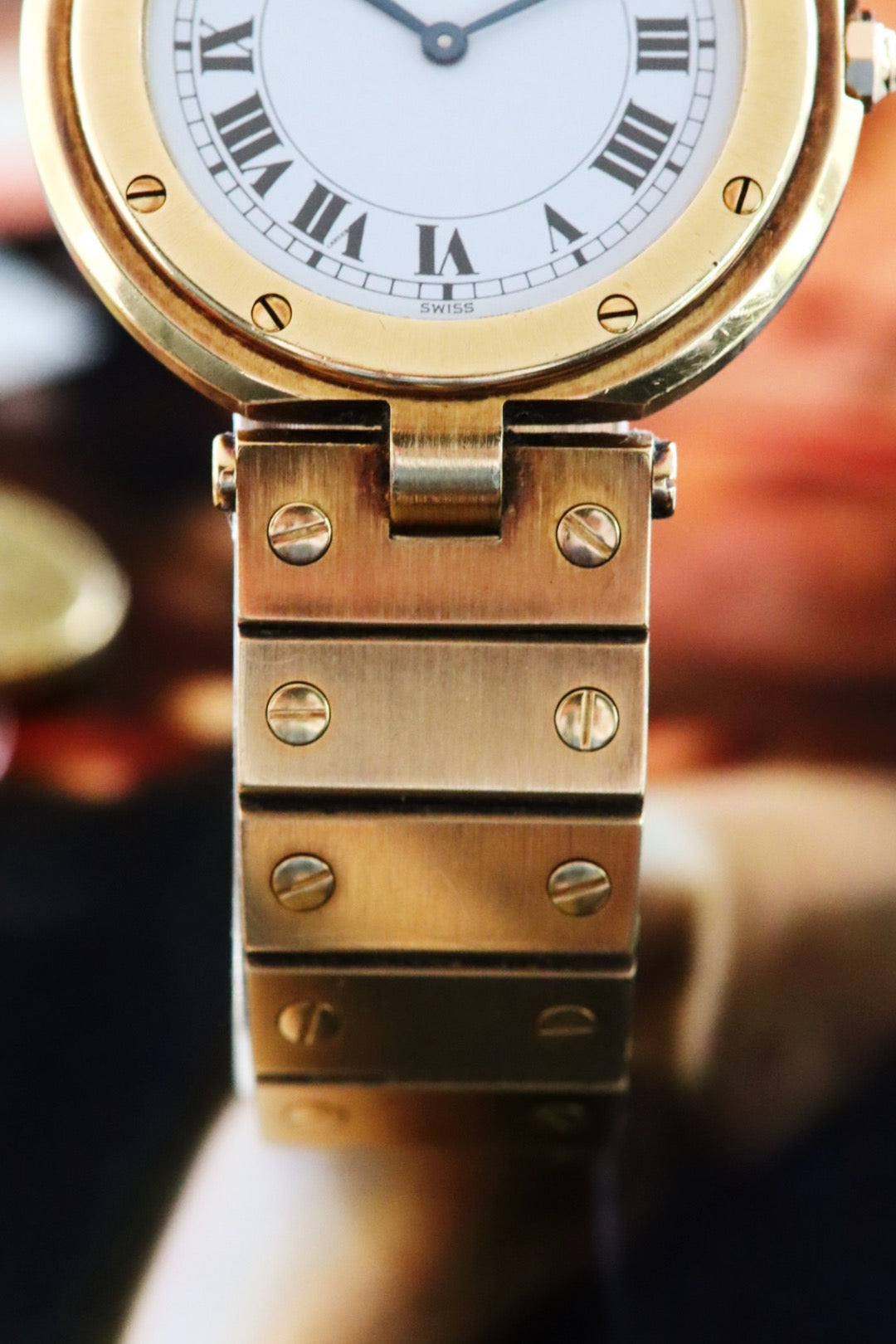 Cartier Santos Vendôme Ronde en or 18K référence 8191, boîtier de grande taille 32mm