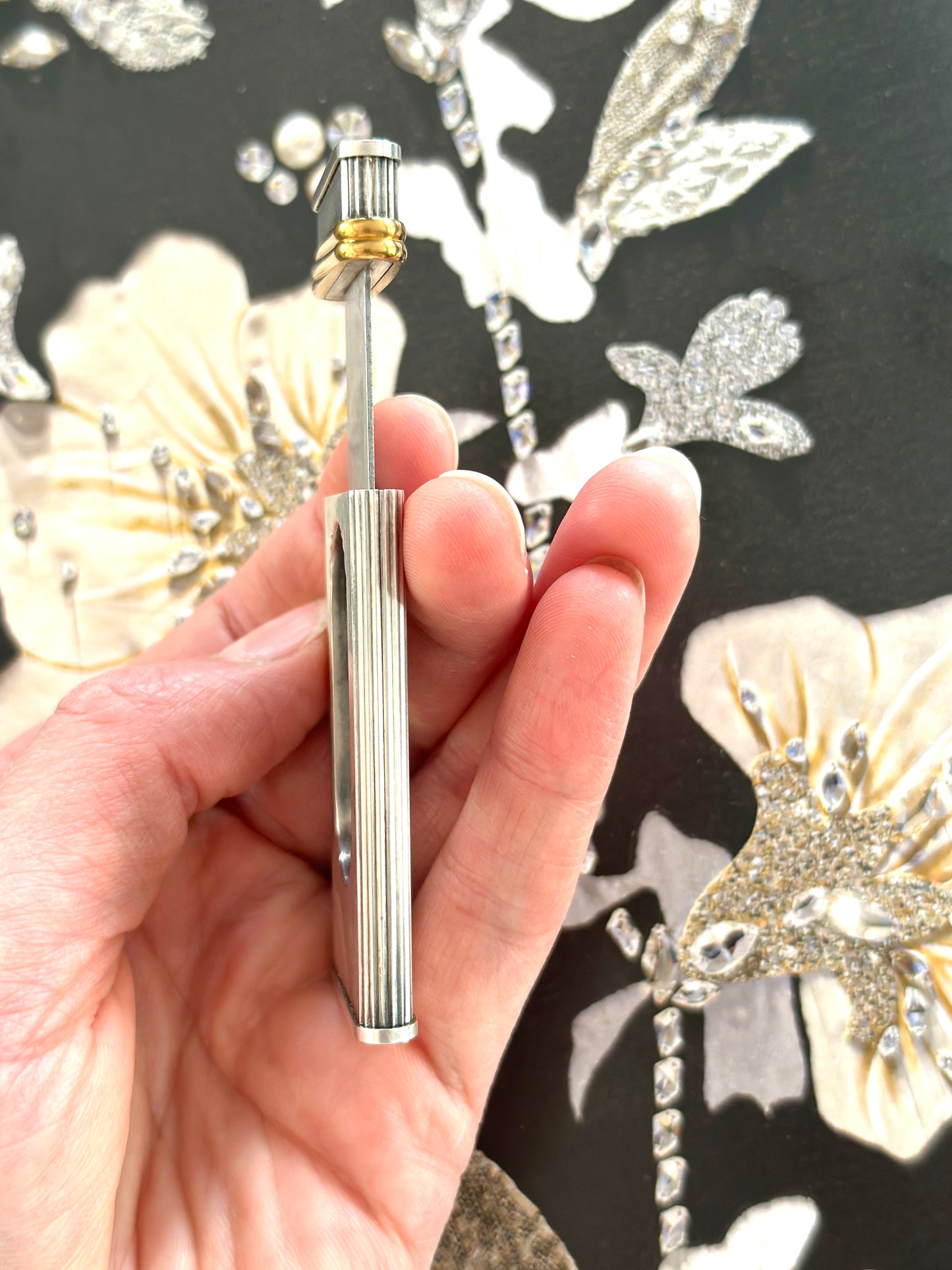 Coupe‑Cigare guillotine Must de Cartier  – Argent et Or