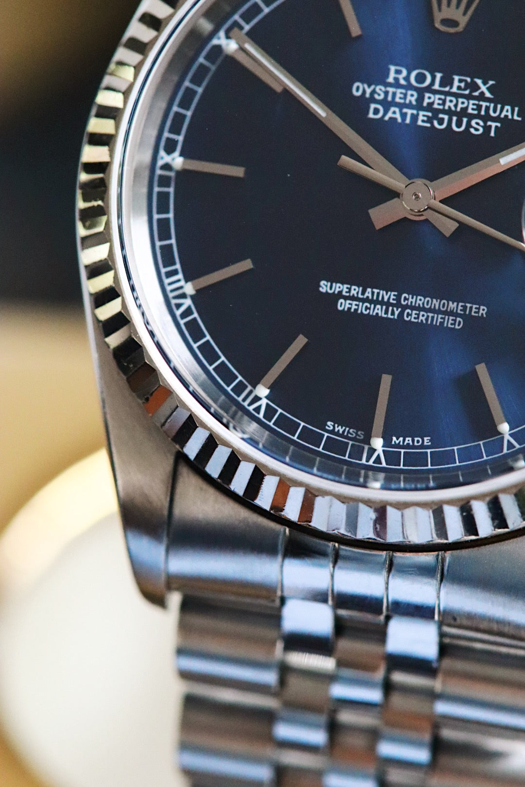 Rolex Oyster Perpetual Datejust 16234 cadran bleu nuit 2002