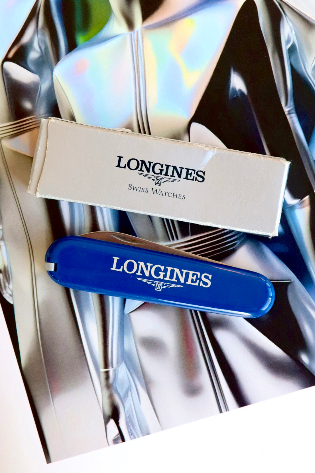 Longines blue Swiss Army knife 