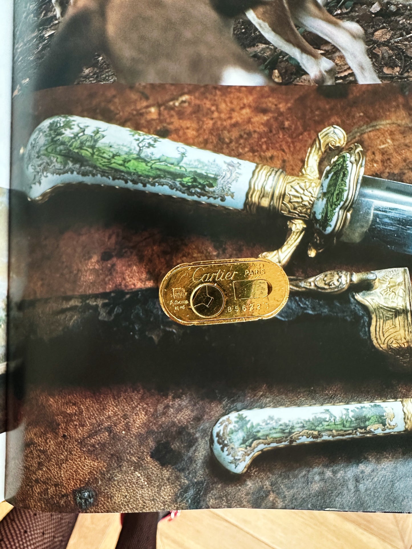 Vintage Cartier gold-plated lighter – Zigzag engraving – Perfect working condition