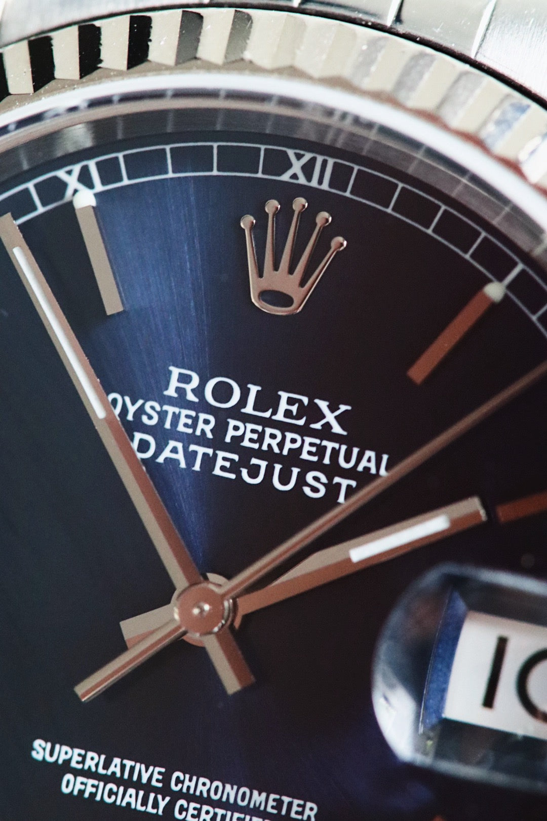 Rolex Oyster Perpetual Datejust 16234 cadran bleu nuit 2002