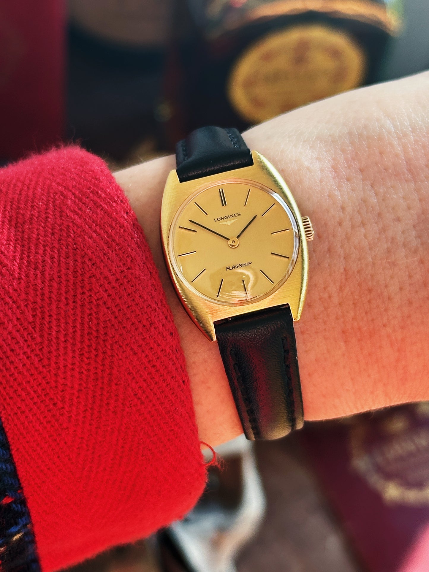 Longines Flagship women's line – Brushed gold plated