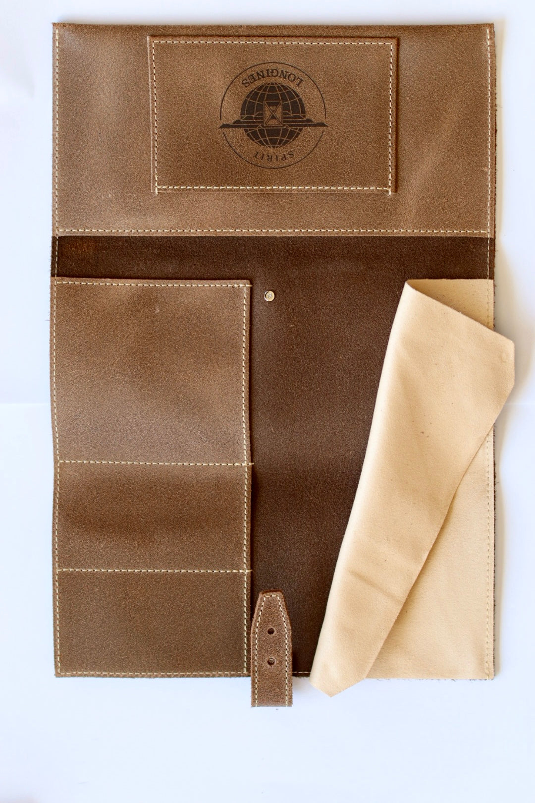 Marmot, Longines Spirit brown leather pouch for watches and jewelry 