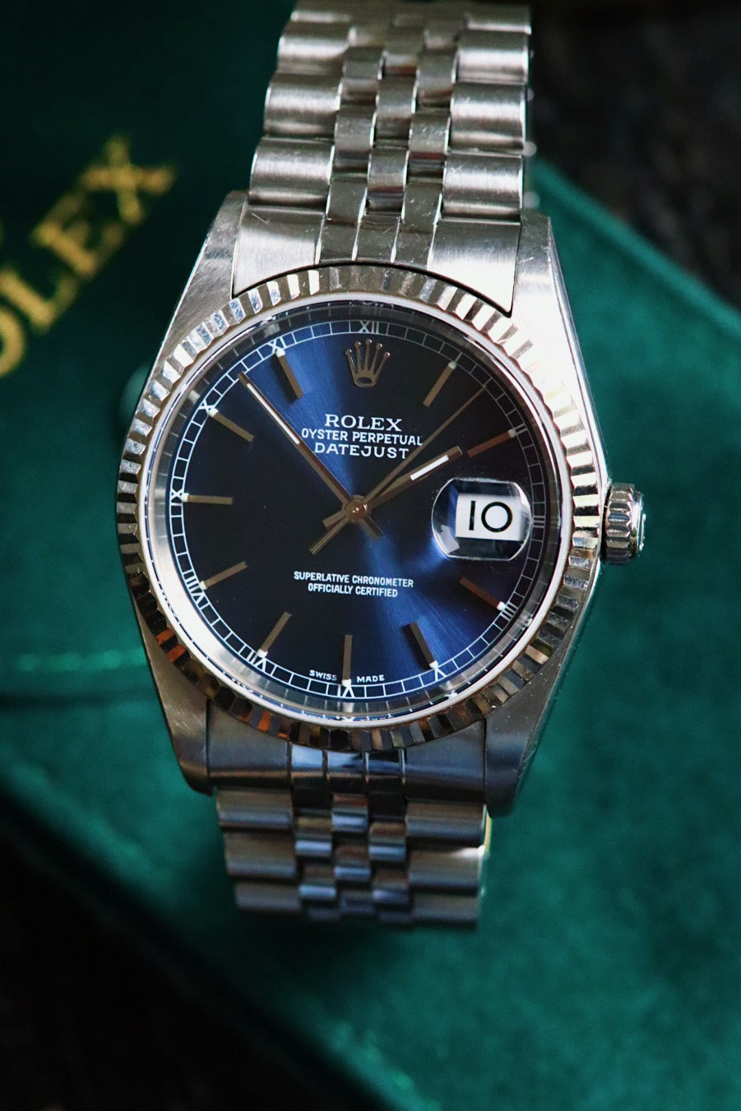 Rolex Oyster Perpetual Datejust 16234 cadran bleu nuit 2002