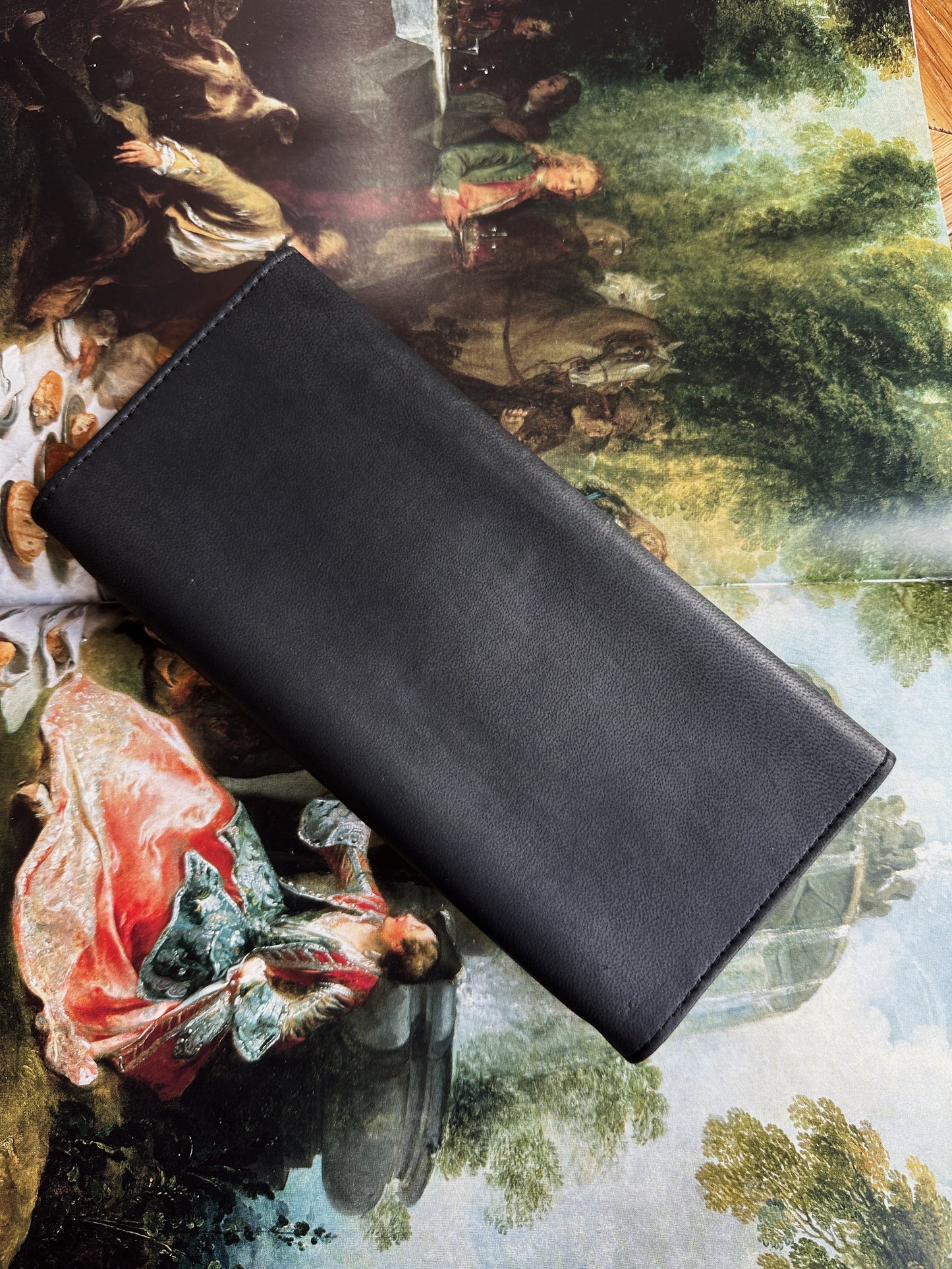 Piaget black leather jewelry case, watch case and watch