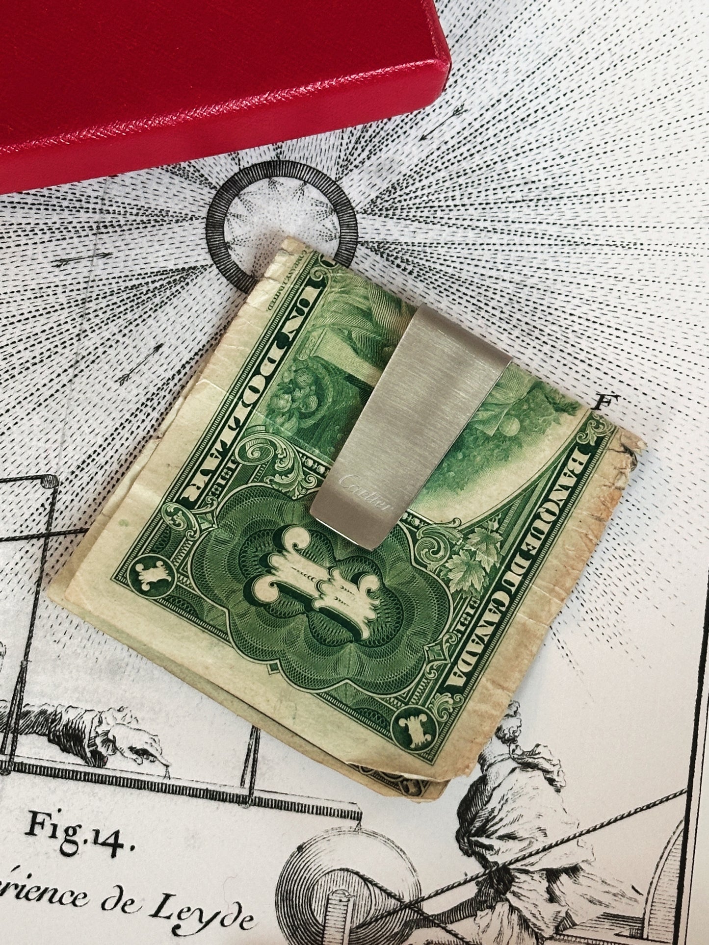 Cartier money clip in brushed steel