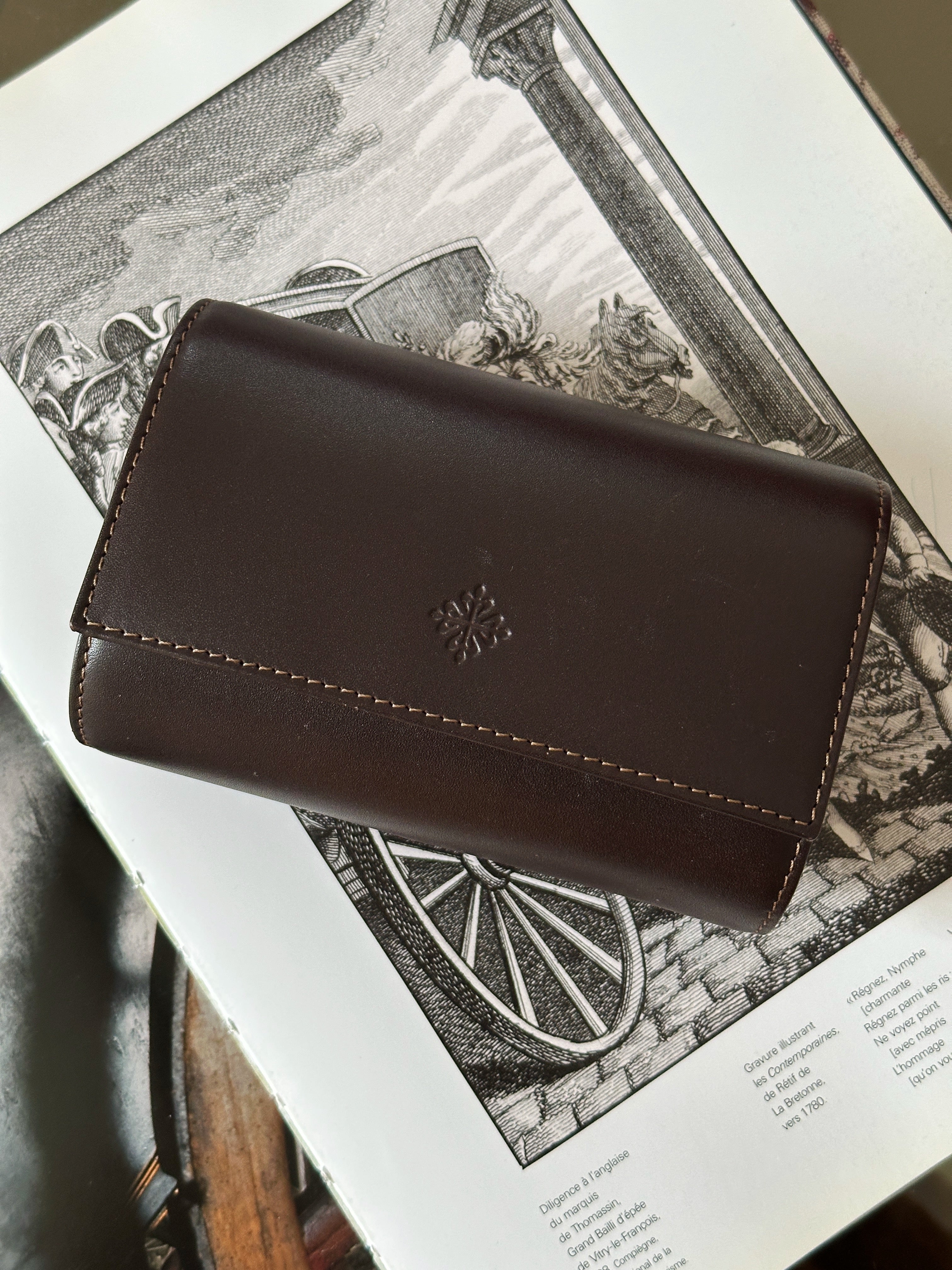 Patek Philippe travel case for two watches in brown leather