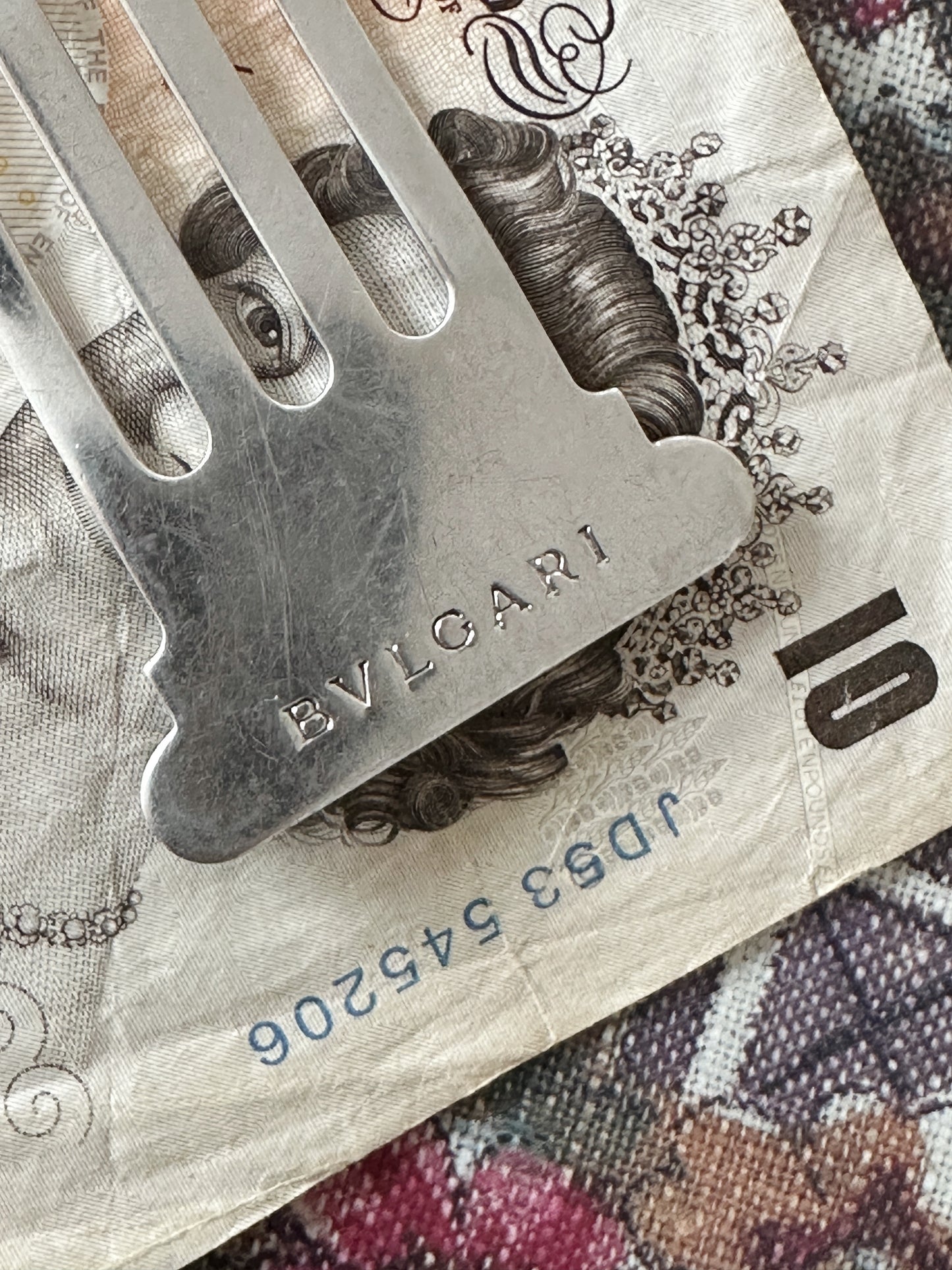 Pince à billets Bulgari en argent sterling 925