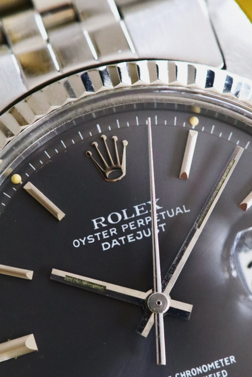Rolex Oyster Perpetual Datejust 1601 Sigma, Cadran Gris et Tritium, Année 1975