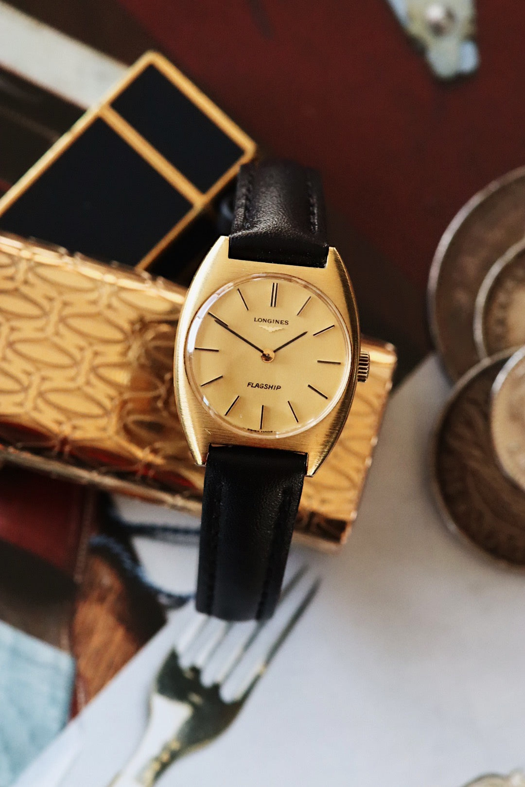 Longines Flagship women's line – Brushed gold plated