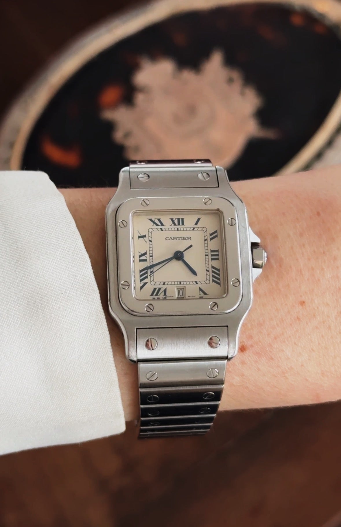 Cartier Santos Galbée Acier référence 1564