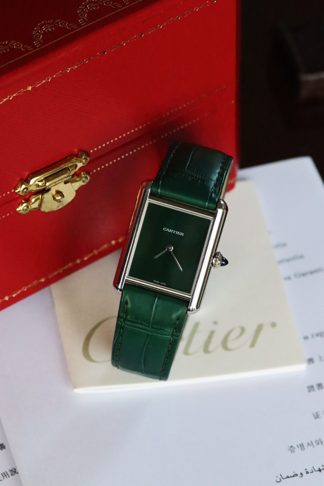 Cartier Tank Must Verte référence 4323 / WSTA0113