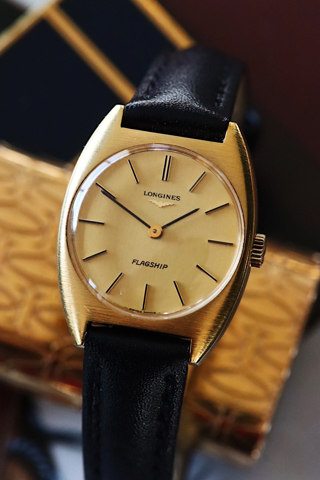 Longines Flagship women's line – Brushed gold plated