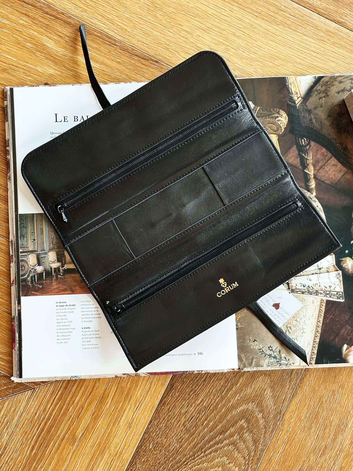 Marmotte de voyage pour montres en toile canvas beige et cuir noir – Avec boîte
