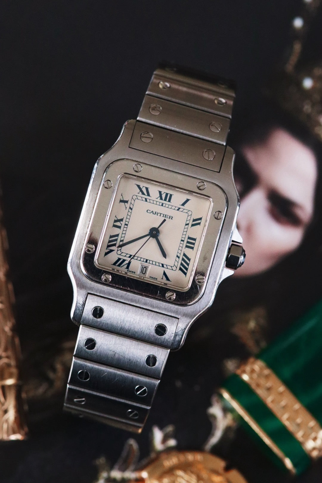 Cartier Santos Galbée Acier référence 1564
