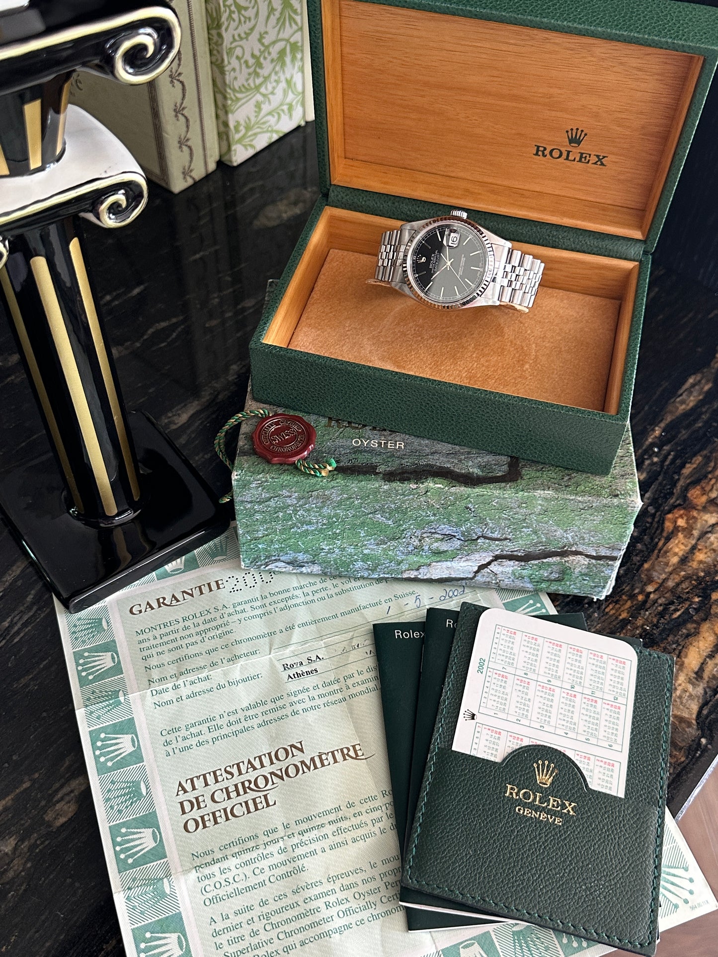Rolex Datejust 16234 cadran noir année 2002