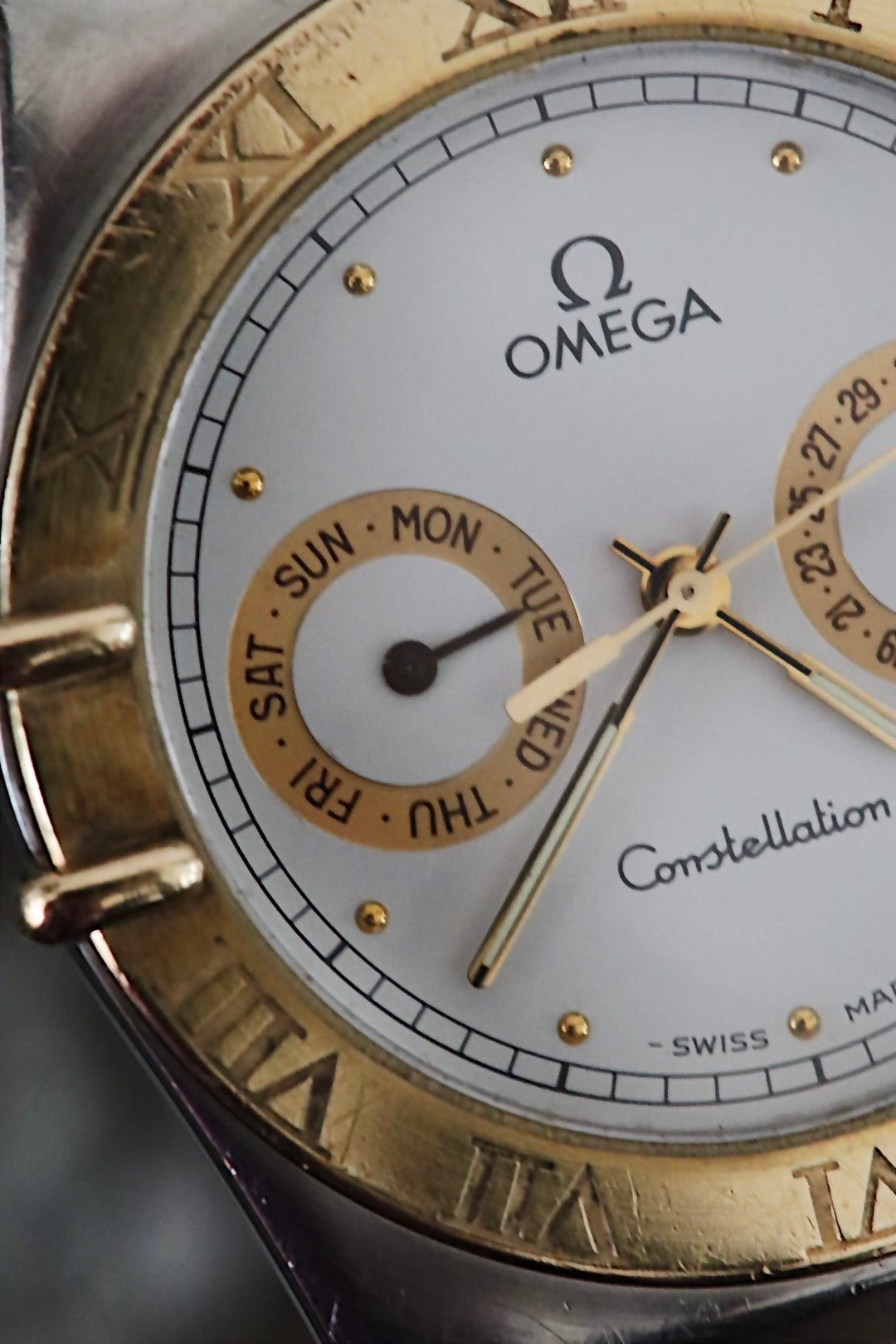 Omega Constellation Day-Date in 18-carat gold and steel