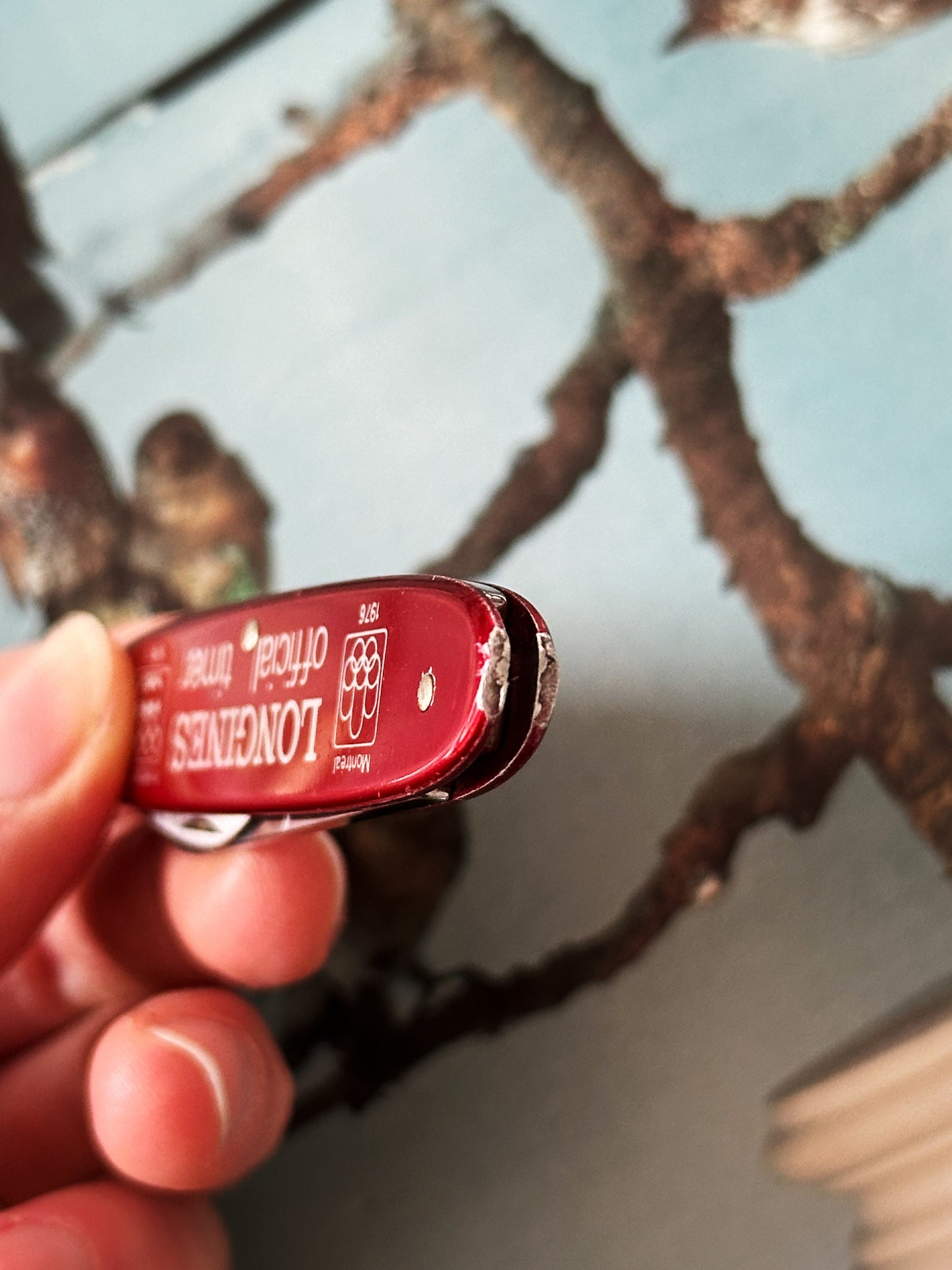 Canif, couteau suisse Longines rouge vintage