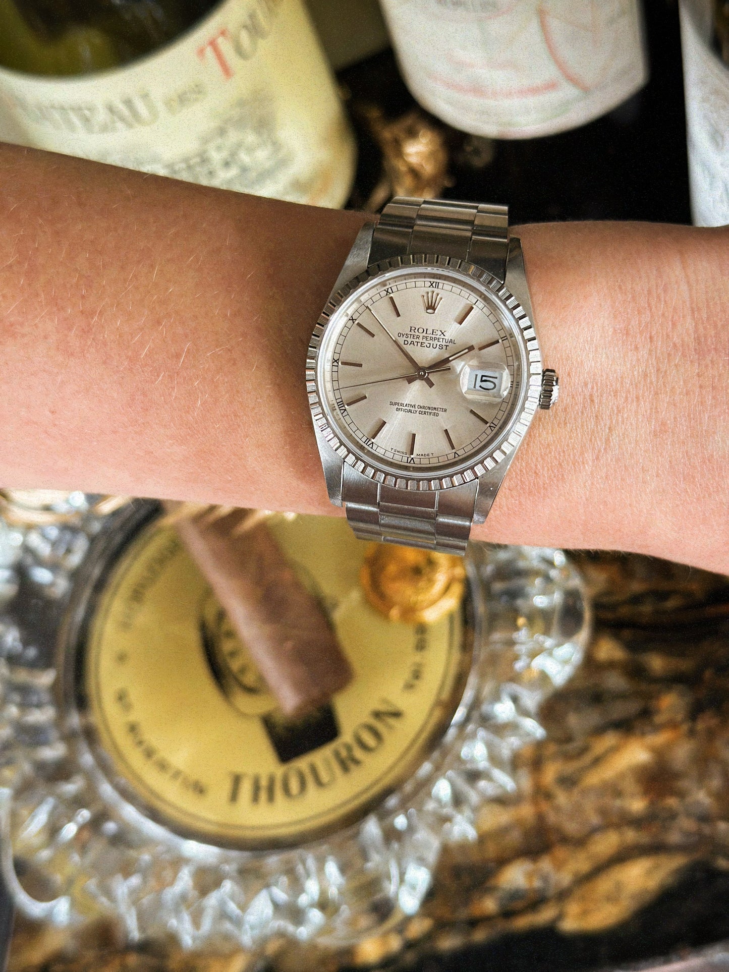 Rolex Datejust 16220 “IBM Quarter Century Club” cadran silver, année 1989
