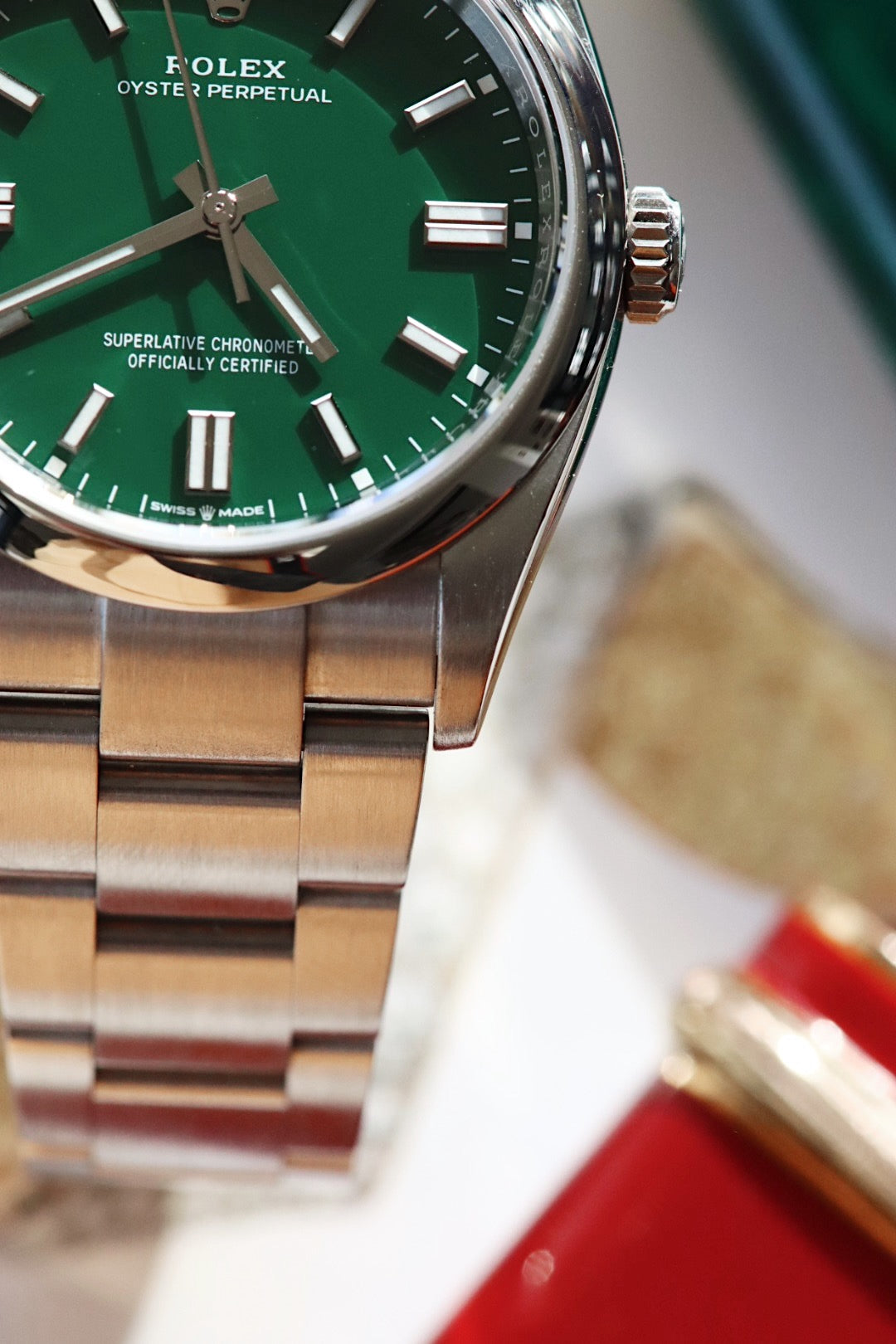 Rolex Oyster Perpetual 126000 Cadran Vert, année 2022
