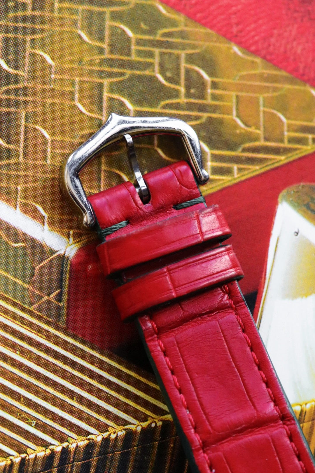 Cartier Santos Galbée 187901 – Bracelet Crocodile Jean Rousseau