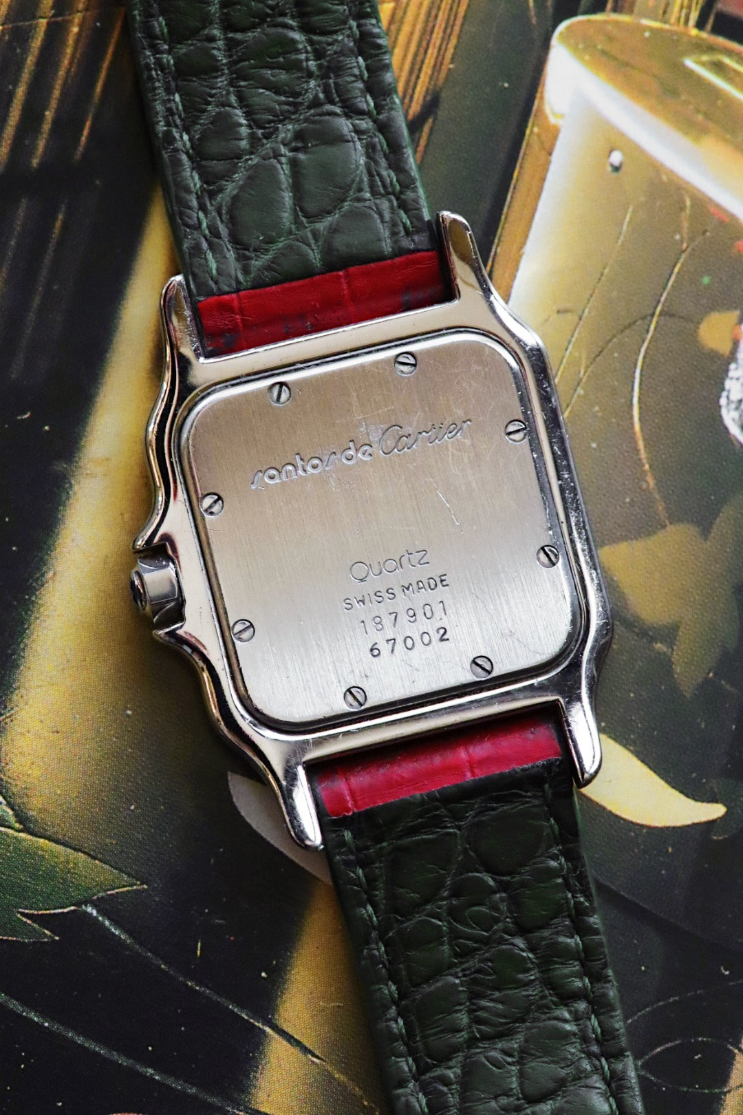 Cartier Santos Galbée 187901 – Bracelet Crocodile Jean Rousseau