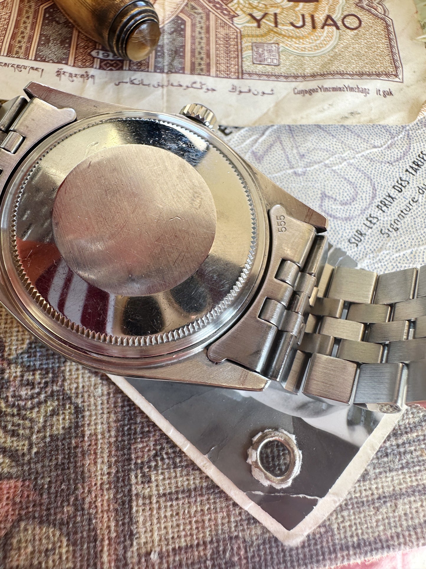 Rolex Datejust 16014 Cadran Linen Tritium sur Jubilee  de 1984
