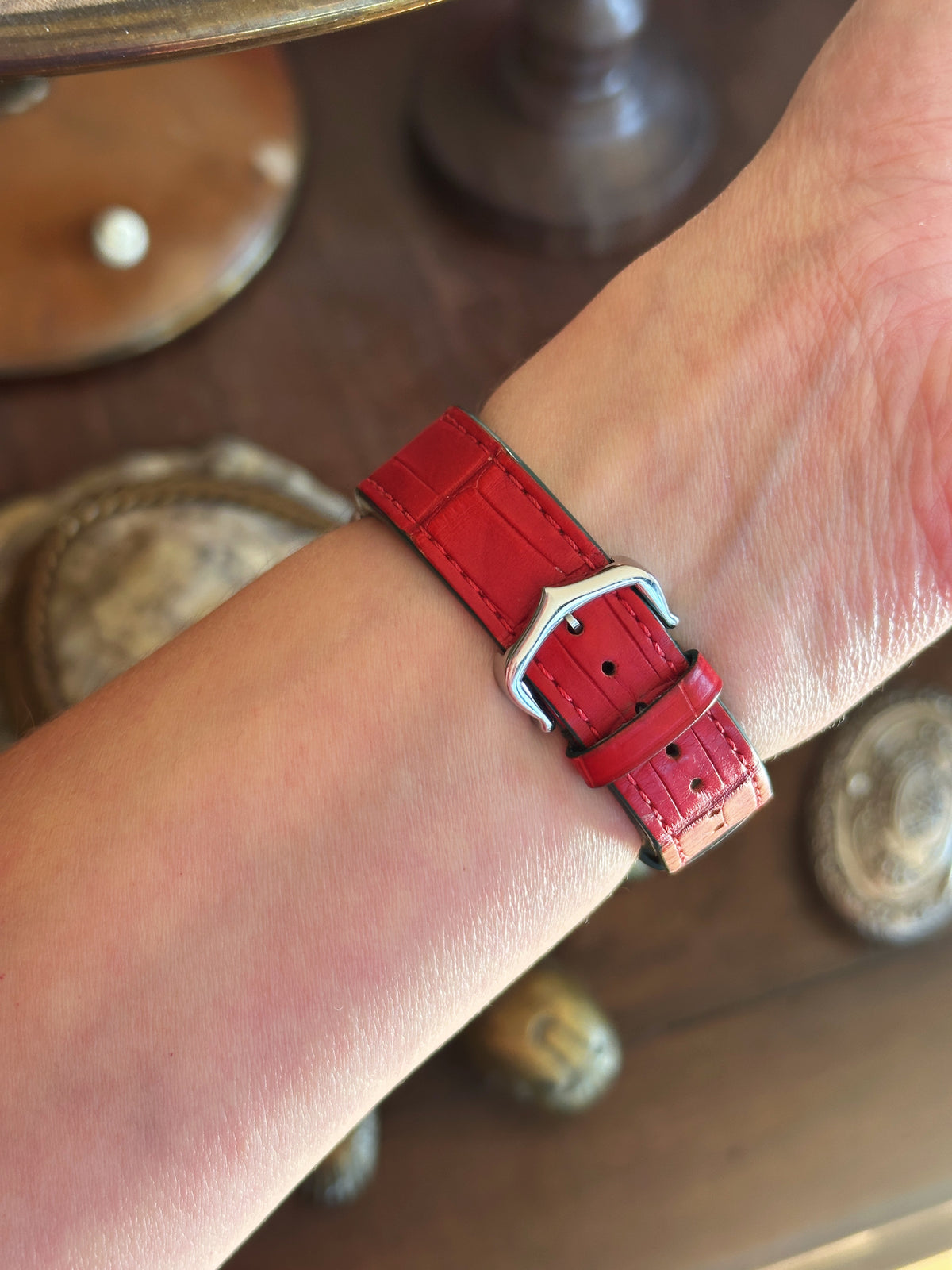 Cartier Santos Galbée 187901 – Bracelet Crocodile Jean Rousseau
