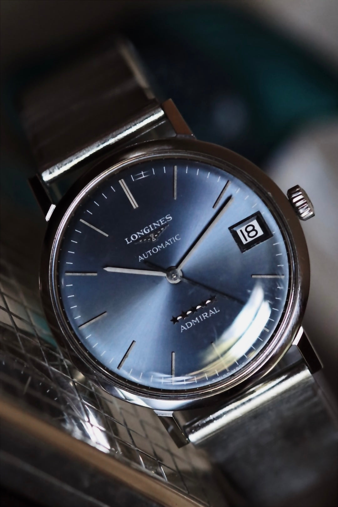 Longines Admiral Automatic cadran bleu, référence 1503-2