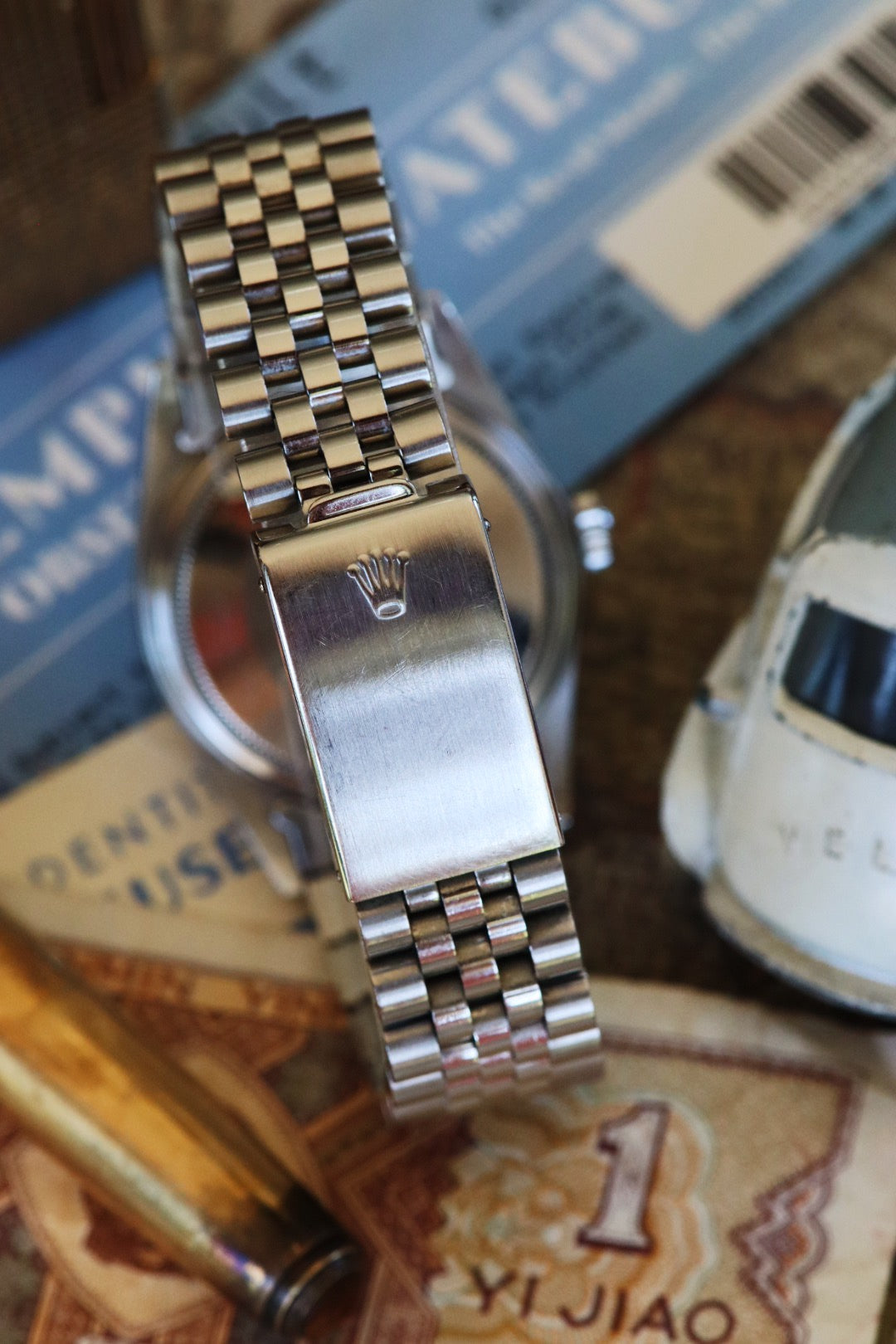 Rolex Datejust 16014 Cadran Linen Tritium sur Jubilee  de 1984