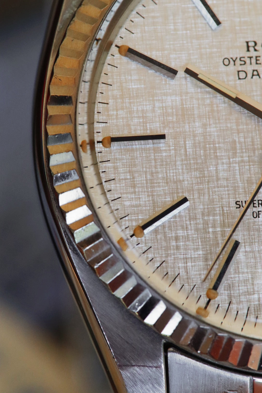 Rolex Datejust 16014 Cadran Linen Tritium sur Jubilee  de 1984