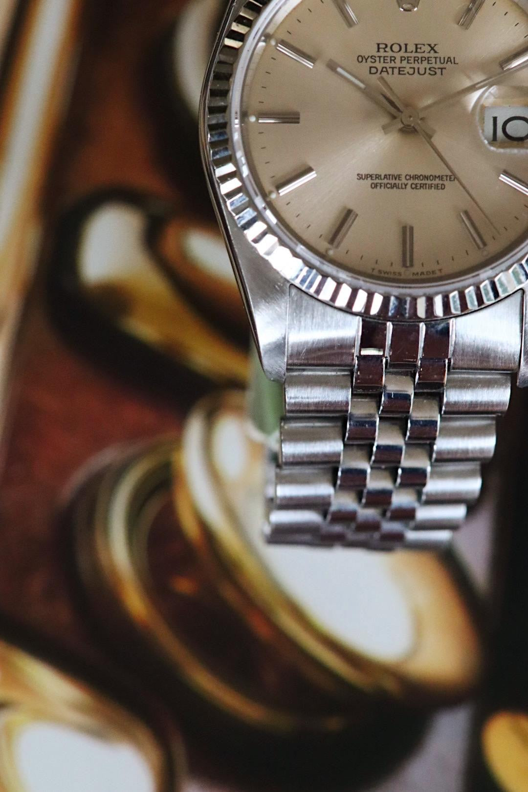 Rolex Datejust 16234 de 1987 – 36 mm – Cadran silver patiné crème
